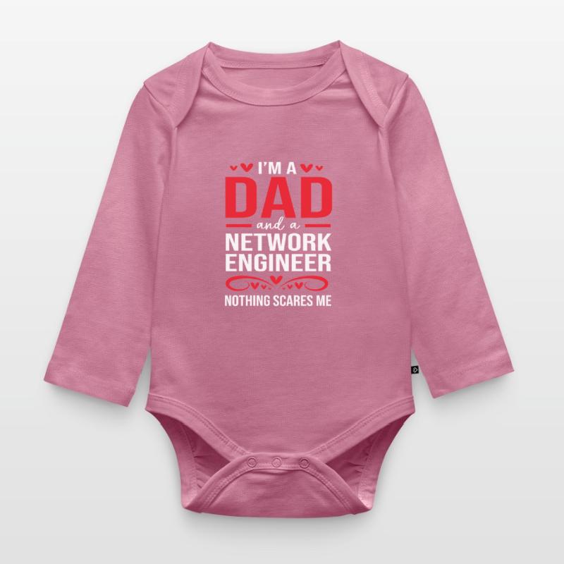 Network Engineer Programmer Computer Scientist Organic Longsleeve Baby Bodysuit