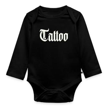 Tatouage - Body Bébé bio manches longues - noir - Devant