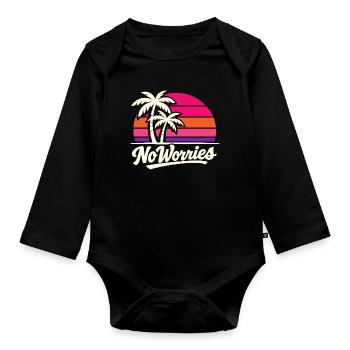 Aucun problème - Body Bébé bio manches longues - noir - Devant