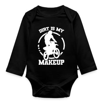 Dreck ist mein Make up - Baby Bio-Langarm-Body - Schwarz - Vorne