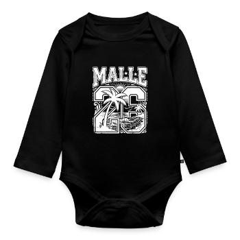 Plage de Malle 2026 Jersey - Body Bébé bio manches longues - noir - Devant