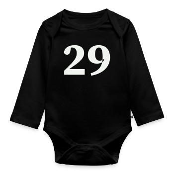 29 - Body Bébé bio manches longues - noir - Devant