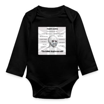 PROBRITAIN2 - Organic Longsleeve Baby Bodysuit - black - Front