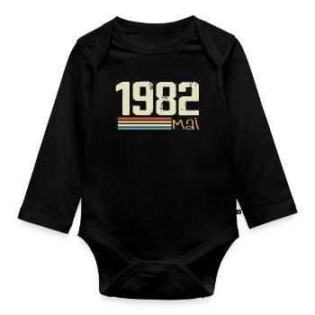Mai 1982 - Baby Bio-Langarm-Body - Schwarz - Vorne
