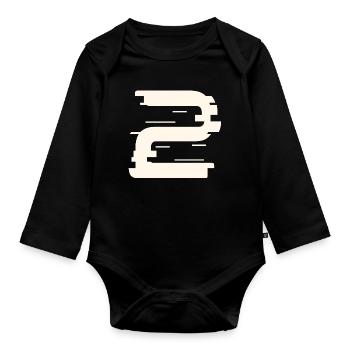 2 - Organic Longsleeve Baby Bodysuit - black - Front