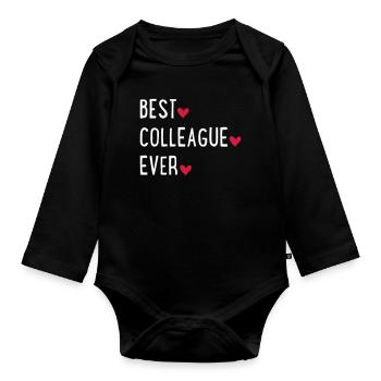 Bester Kollege der Welt - Baby Bio-Langarm-Body - Schwarz - Vorne