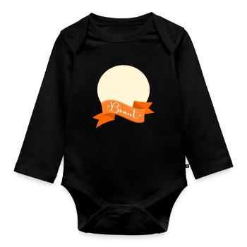 Braut Schleife - Baby Bio-Langarm-Body - Schwarz - Vorne