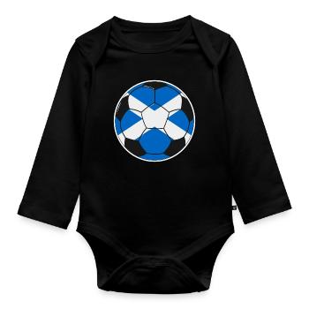 Football team Scotland - Organic Longsleeve Baby Bodysuit - black - Front