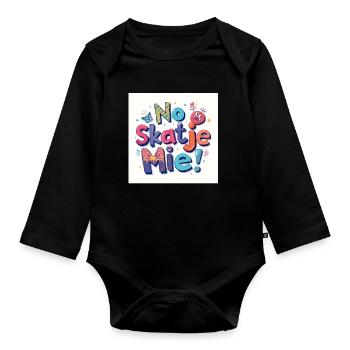 No Skate Me! - Organic Longsleeve Baby Bodysuit - black - Front
