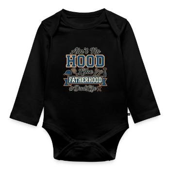 Dad Life Fatherhood Tool Grill Dad - Organic Longsleeve Baby Bodysuit - black - Front