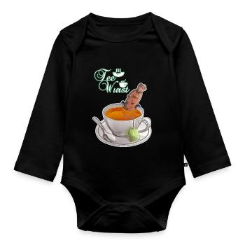 Teewurst  - Baby Bio-Langarm-Body - Schwarz - Vorne