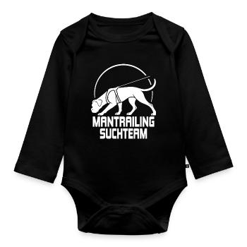Boxer Mantrailing Search Team Dogs Wilsigns - Body Bébé bio manches longues - noir - Devant