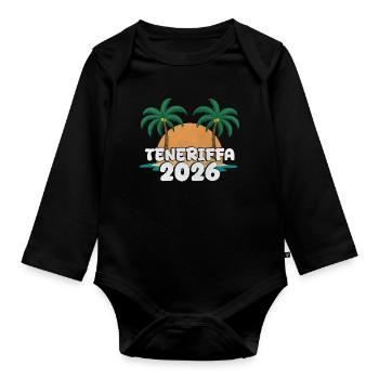 Tenerife 2026 - Body Bébé bio manches longues - noir - Devant