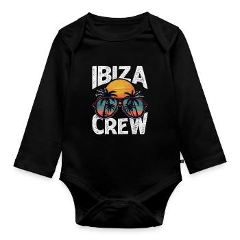 Équipage Ibiza - Body Bébé bio manches longues - noir - Devant