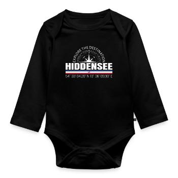 Hiddensee - Baby Bio-Langarm-Body - Schwarz - Vorne