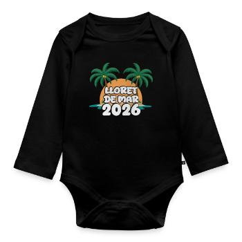 Lloret De Mar 2026 - Baby Bio-Langarm-Body - Schwarz - Vorne