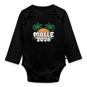 Malle 2026 - Body Bébé bio manches longues - noir - Devant