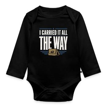 Retired Postman Retired Postman - Organic Longsleeve Baby Bodysuit - black - Front