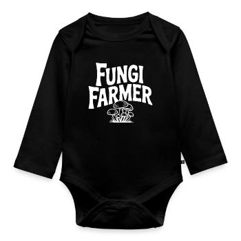 Pilzbauer - Baby Bio-Langarm-Body - Schwarz - Vorne