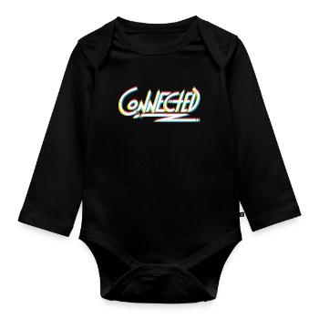 Connected_white_prism - Baby Bio-Langarm-Body - Schwarz - Vorne