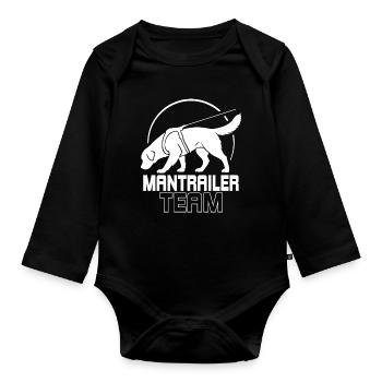 Golden Retriever Mantrailer Team Chiens de sport - Body Bébé bio manches longues - noir - Devant