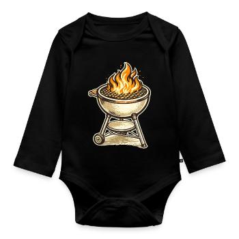 Grillen - Baby Bio-Langarm-Body - Schwarz - Vorne