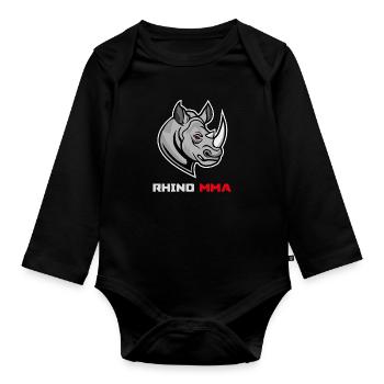 Combattant Rhino MMA Sauvage Arène Beast - Body Bébé bio manches longues - noir - Devant