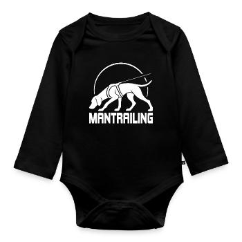 Vizsla Mantrailing Dog Sports Dog Dog Wilsigns - Organic Longsleeve Baby Bodysuit - black - Front