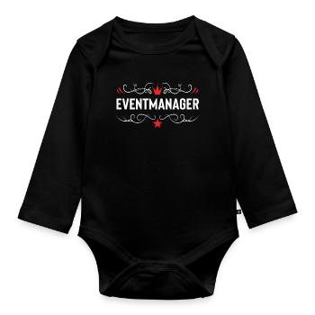 Gestionnaire d’événements - Body Bébé bio manches longues - noir - Devant