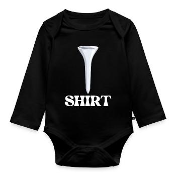 Golf Tee Wortspiel Lustiger Golfer Wortspiel Humor - Baby Bio-Langarm-Body - Schwarz - Vorne
