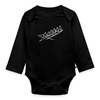 Esquisse de l’équipe d’aviron - Body Bébé bio manches longues - noir - Devant