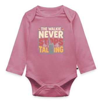Head of the daycare center, head of the preschool - Organic Longsleeve Baby Bodysuit - mauve - Front