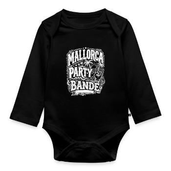 Mallorca Party Bande - Baby Bio-Langarm-Body - Schwarz - Vorne