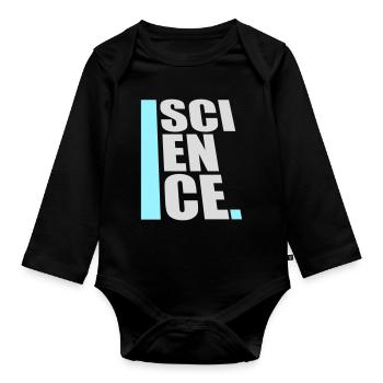 Déclaration scientifique : Déclaration sur l’éducation des nerds - Body Bébé bio manches longues - noir - Devant