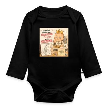 Babys im Alltag - Baby Bio-Langarm-Body - Schwarz - Vorne