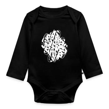 CALLIGRAPHIE ABSTRAITE SALE - Body Bébé bio manches longues - noir - Devant