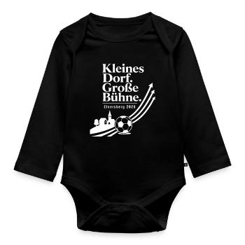 Kleines Dorf. Große Bühne. - Baby Bio-Langarm-Body - Schwarz - Vorne