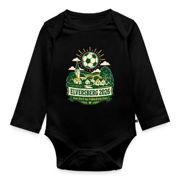 Elversberg 2026 – Vom Dorf ins Fußballmärchen - Baby Bio-Langarm-Body - Schwarz - Vorne