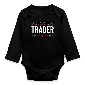 Trader Profession - Organic Longsleeve Baby Bodysuit - black - Front