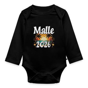 Malle 2026 - Body Bébé bio manches longues - noir - Devant
