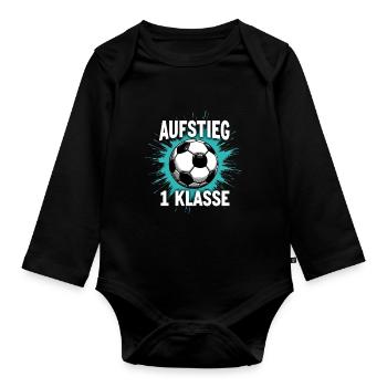 Schulkind 2026 Einschulung 2026 Schulanfang - Baby Bio-Langarm-Body - Schwarz - Vorne