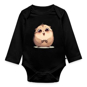 Murmeltiere Murmeltier - Baby Bio-Langarm-Body - Schwarz - Vorne