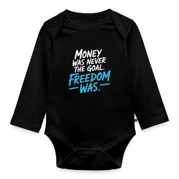 Objectif financier Esprit de liberté Entrepreneur Liberté - Body Bébé bio manches longues - noir - Devant