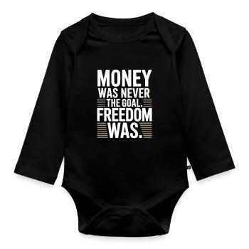 Objectif financier Esprit de liberté Entrepreneur Liberté - Body Bébé bio manches longues - noir - Devant