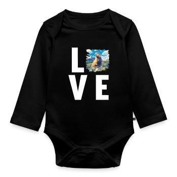 Murmeltiere Murmeltier - Baby Bio-Langarm-Body - Schwarz - Vorne