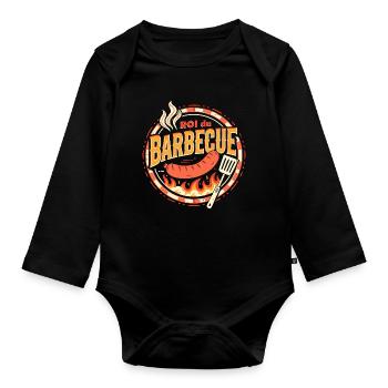 Roi du Barbecue - Body Bébé bio manches longues - noir - Devant