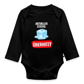 Aktueller Status Überhitzt T-Shirt Sommer - Baby Bio-Langarm-Body - Schwarz - Vorne