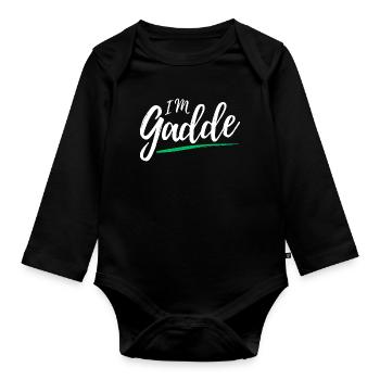 Im Gadde – Logo Hell - Body Bébé bio manches longues - noir - Devant