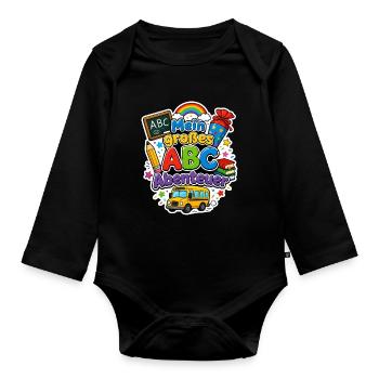 Schulkind 2026 Einschulung 2026 Schulanfang - Baby Bio-Langarm-Body - Schwarz - Vorne