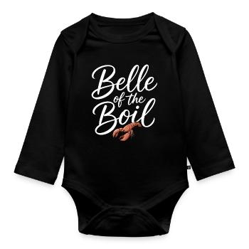 Belle Of The Boil Crawfish Women's Crawfish Boil - Baby Bio-Langarm-Body - Schwarz - Vorne